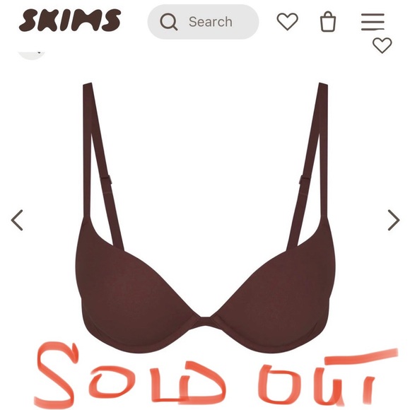SOLD NWT SKIMS Fits Everybody Super Push-up Bra 34DDD cocoa - Picture 10 of 11